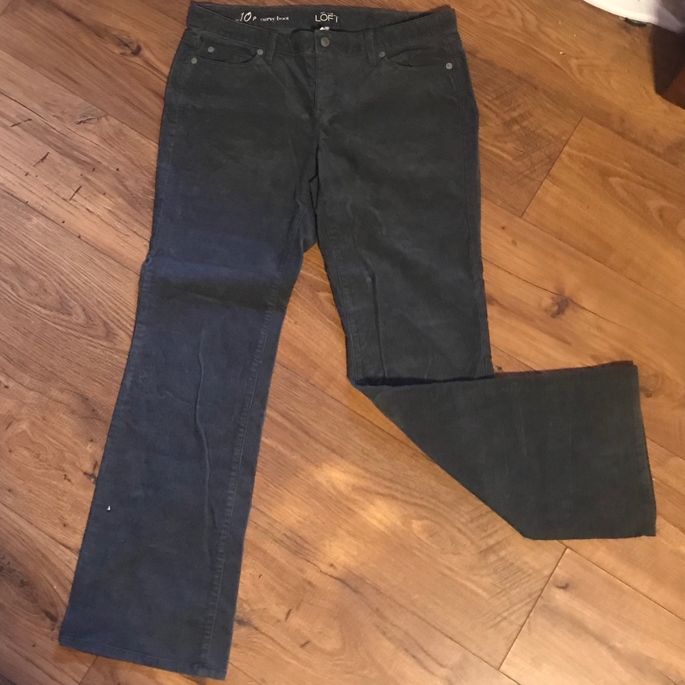 Grey Loft corduroy boot cut pants size 10